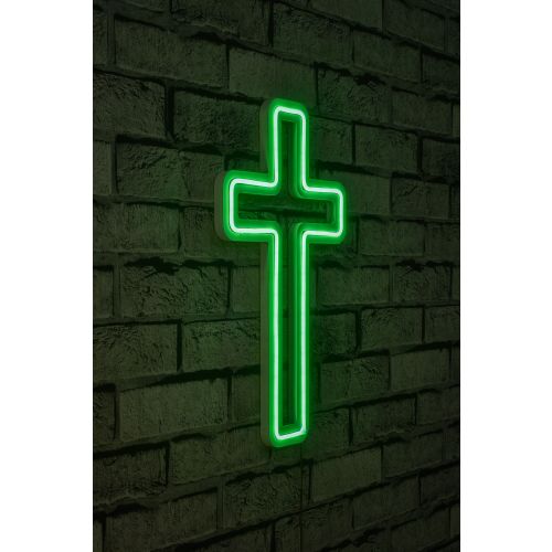 Wallity Ukrasna plastična LED rasvjeta, Cross Sign - Green slika 2