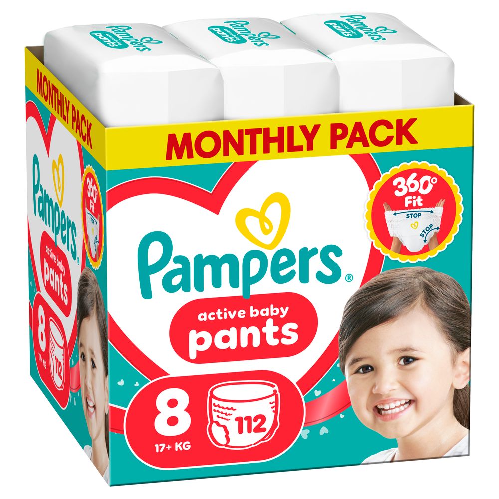 Pampers Active Baby Pants pelene gaćice mjesečno pakovanje slika 3