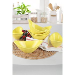 Hermia Concept Set zdjelica (6 komada), Gondola Yellow Snack Plate 16 Cm 6 Pieces - 100