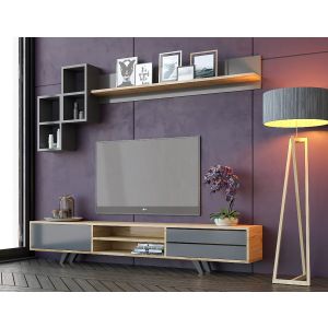 TV komoda "RB-046" u antracit i hrastovoj boji