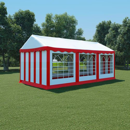 Vrtni šator od PVC-a 3 x 6 m crveno-bijeli slika 8
