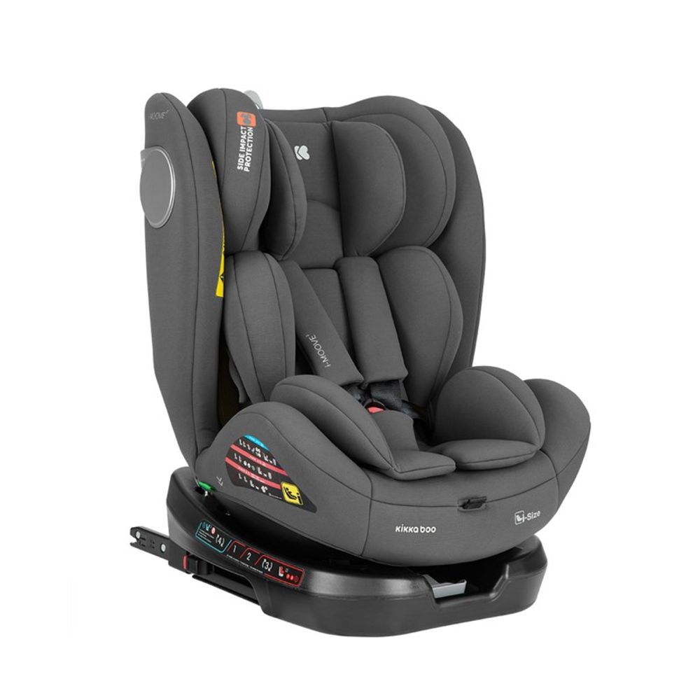 Kikka Boo Rotirajuća autosjedalica i-Moove 40-150cm i-Size Isofix, Dark Grey slika 1