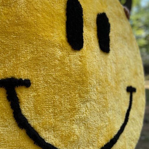 Colourful Cotton Akrilna kupaonska prostirka Yellow Smile slika 2