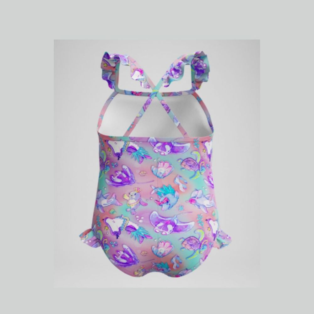Speedo Dječiji kupaći kostim ALV DIGI PT FRILL TSRP 1PCIF PURPLE slika 3