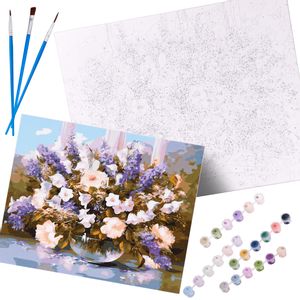 Set slikanja prema brojevima 40 x 50cm ljubičasto cvijeće