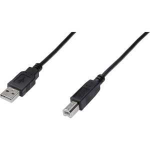 Digitus USB kabel USB 2.0 USB-A utikač, USB-B utikač 0.50 m crna  AK-300105-005-S