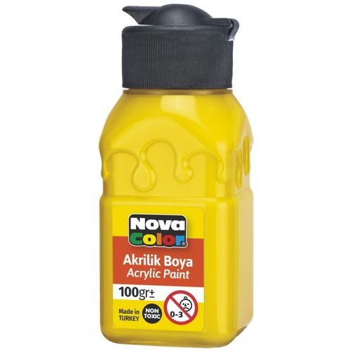 Nova Color Slikanje - Akrilne Boje 100g - Žuta - 540018 slika 1