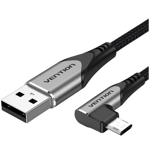 USB 2.0 to Micro-B Right Angle Cable 1.5M Gray Aluminum Alloy Type(Reversible Design) slika 1