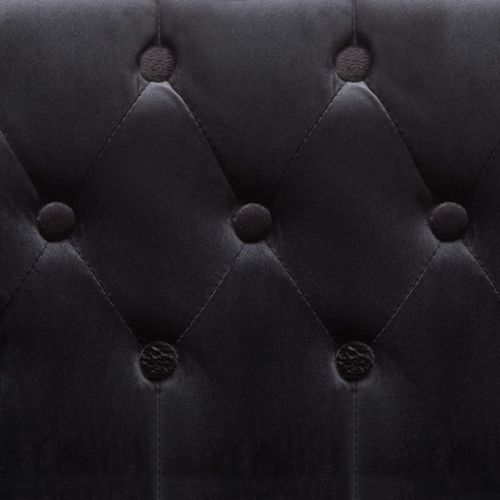 Fotelja od baršuna crna slika 11