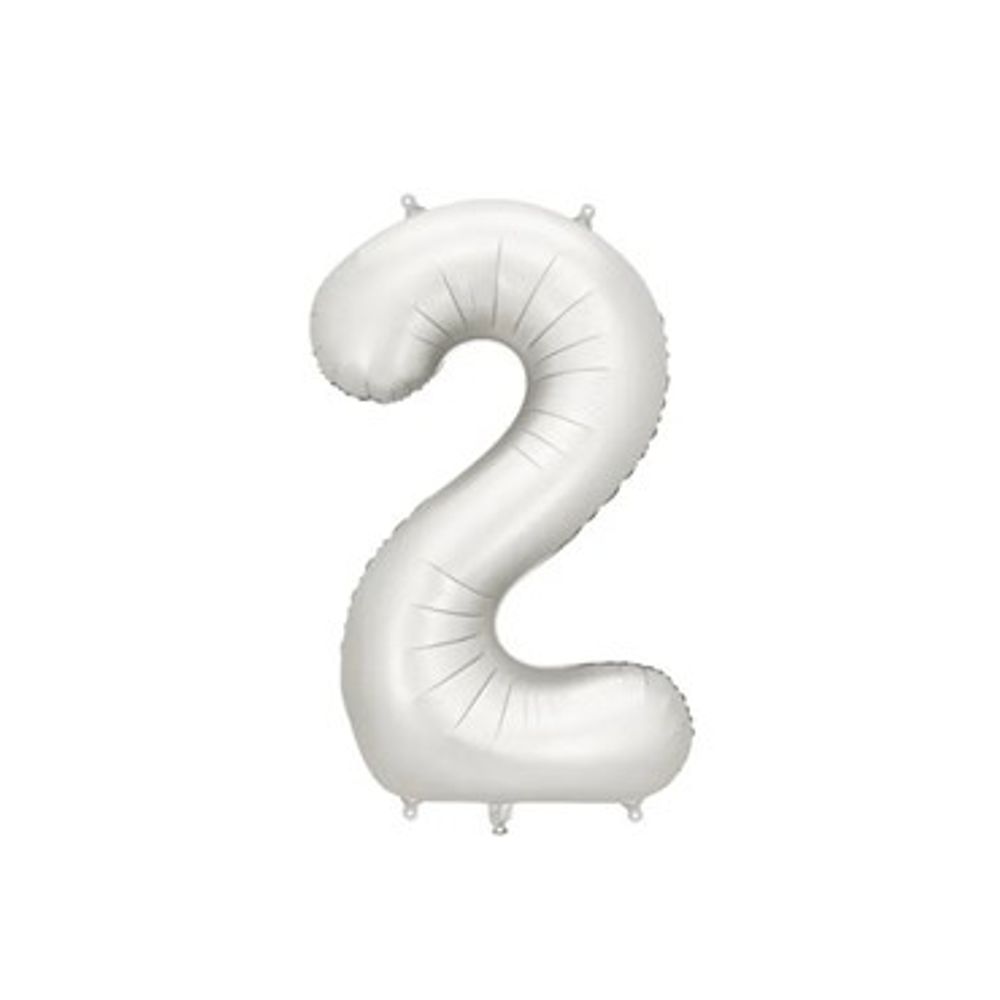 FB1S-2-018 Folijski balon 2 - 86 cm, Srebrni slika 1