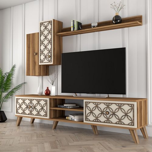 Woody Fashion TV jedinica, Class S - Walnut, Cream slika 2