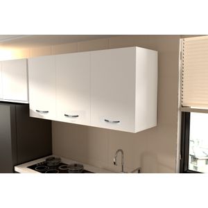Tavor 3 Kapak - White White Kitchen Cabinet