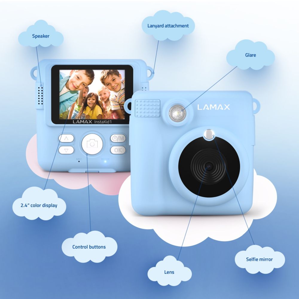LAMAX InstaKid1 dječji fotoaparat plavi slika 4