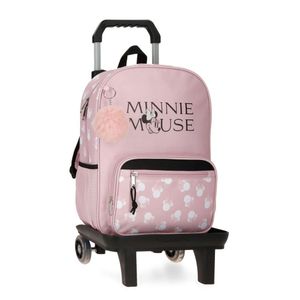 Disney Ranac 38 cm, Minnie Heads 31426T1 sa točkićima, roze