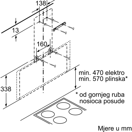 Bosch zidna napa DWK095G60 slika 7