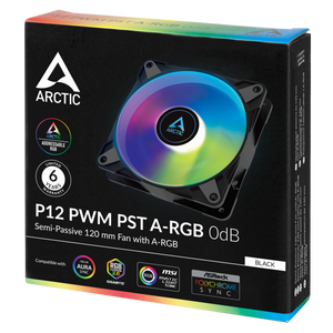 ARCTIC P12 PWM PST A-RGB 120mm 4-pin ventilator, crni