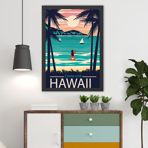 Wallity Slika dekorativna uokvirena MDF, Hawaii 2 (40 x 55) slika 2