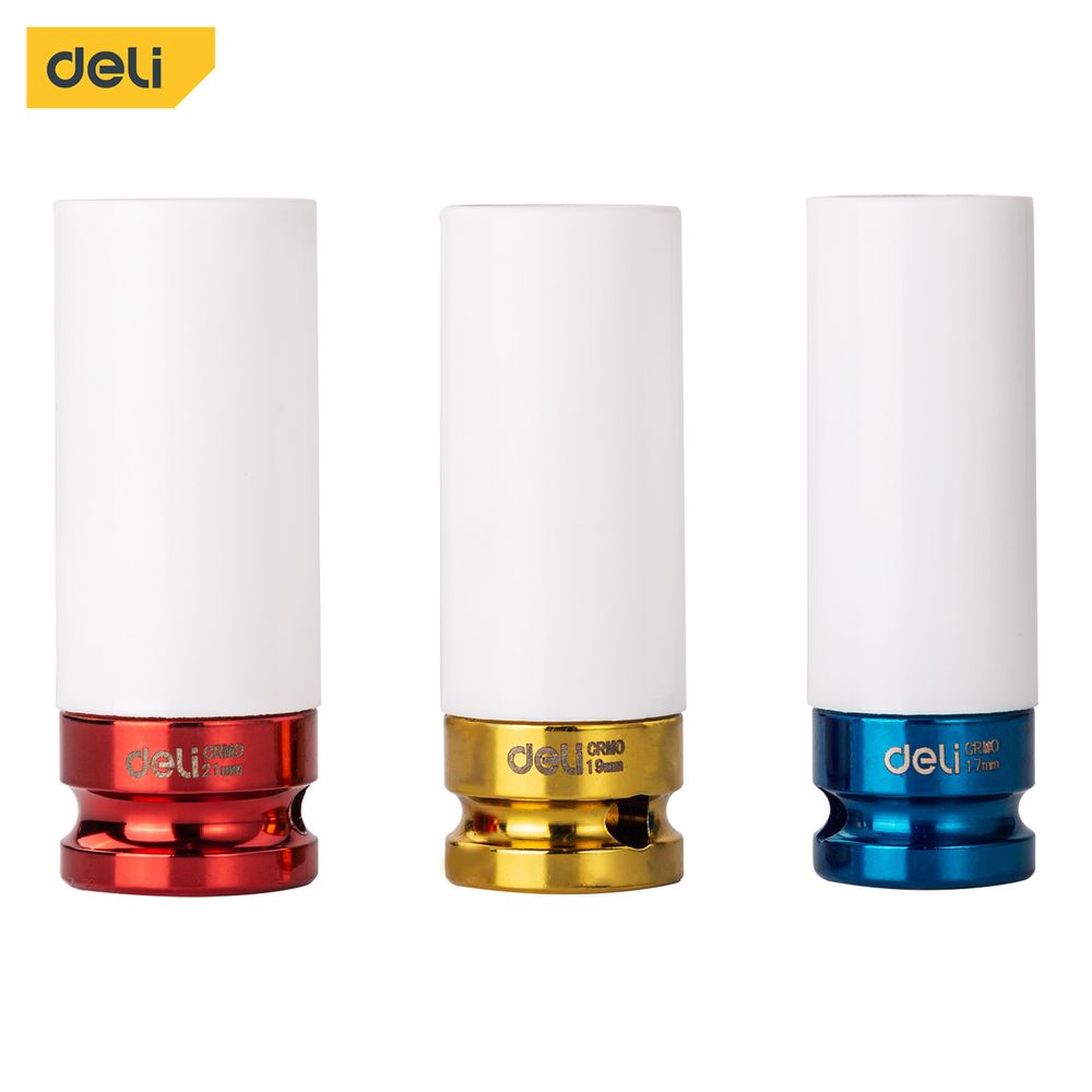 DELI Set nasadnih ključeva za točkove 1/2"  17-21MM 3KOM  EDL2003Q slika 1
