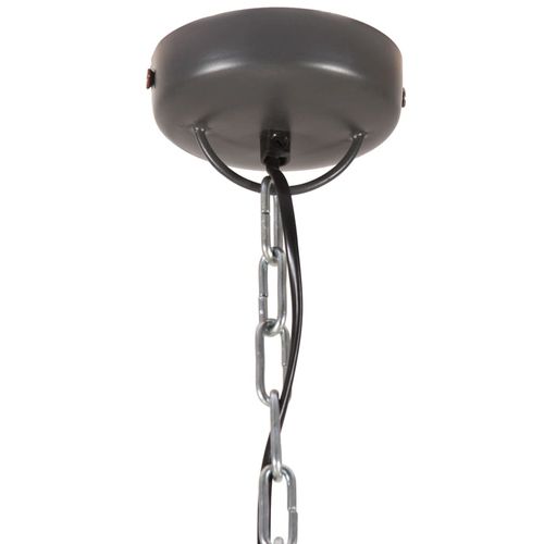 Industrijska viseća svjetiljka siva od željeza i drva 45 cm E27 slika 6