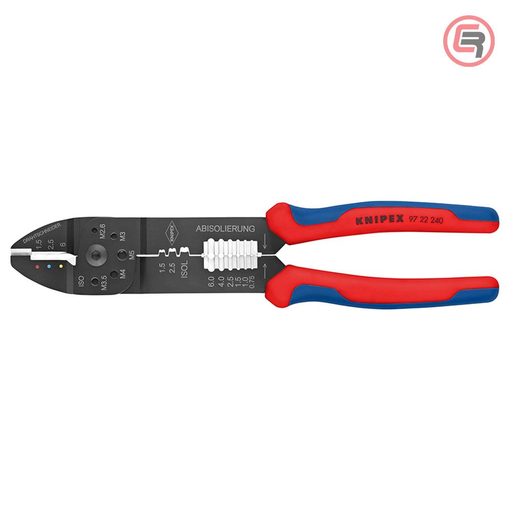 Knipex Kliješta Za Kabl Stopice Izolirane + Neizolirane 0,5 - 6,0 mm2 – 97 22 240 slika 3