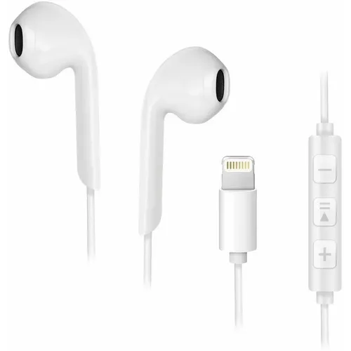 Forcell stereo slušalice za Apple iPhone Lightning 8-pin NEW BOX bijele slika 1