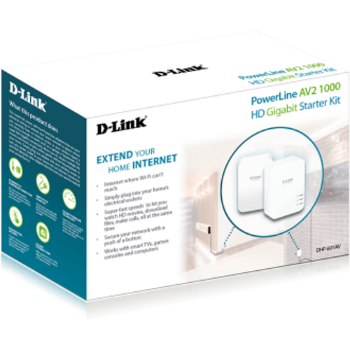 LAN Powerline Adapter D-Link DHP-601AV AV2 1000 KIT slika 2