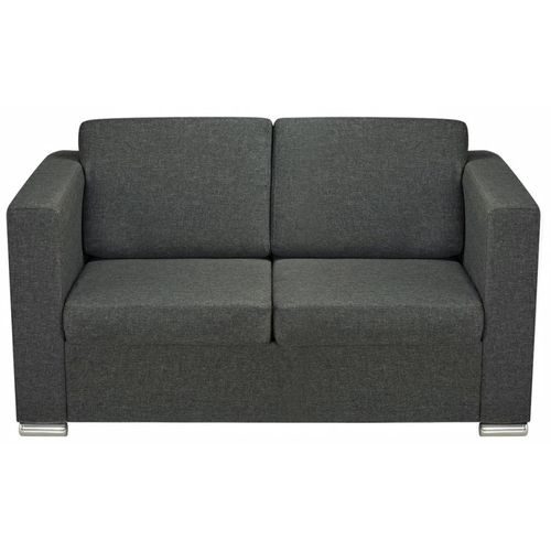 Dvodijelni set sofa od tkanina tamnosivi slika 16