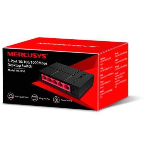 Mercusys MS105G 5-Port10/100/1000 Mbps DesktopSwitch slika 4