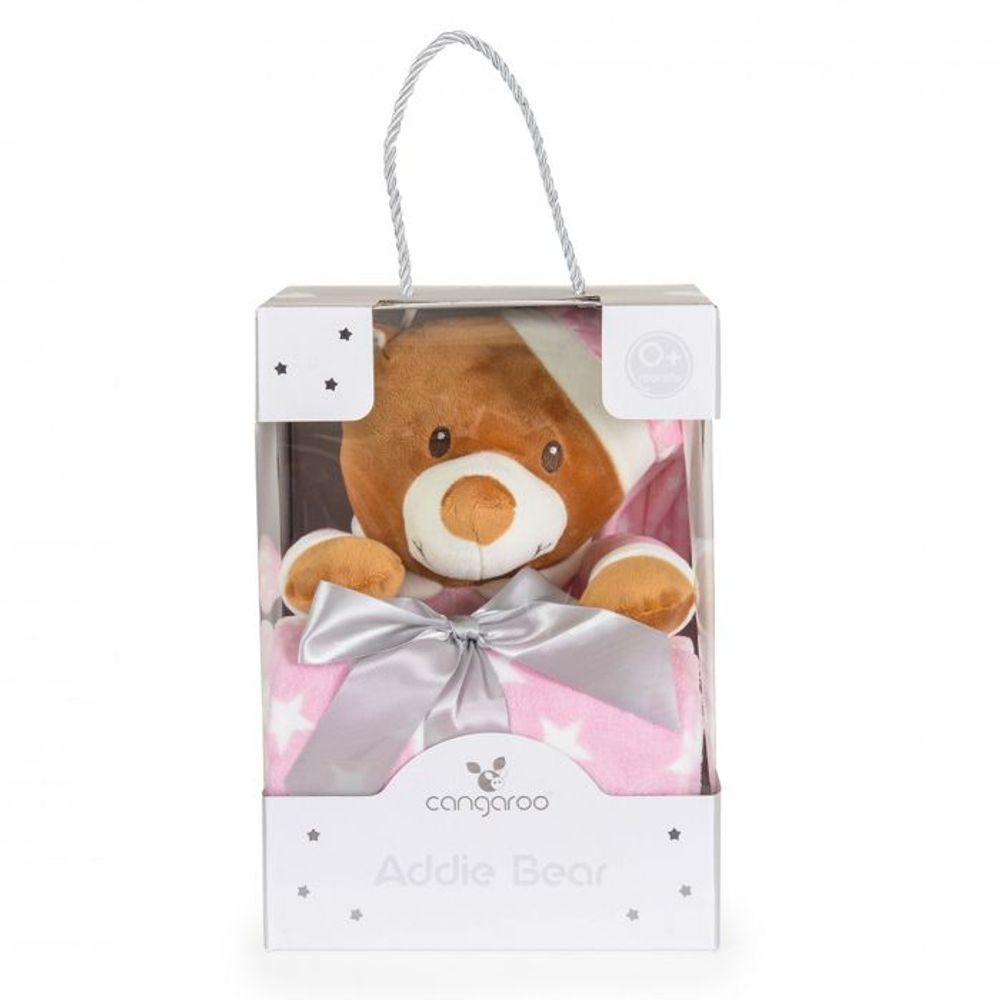 Cangaroo Poklon set Addie, Pink - Dekica sa plišanom igračkom Medo slika 3