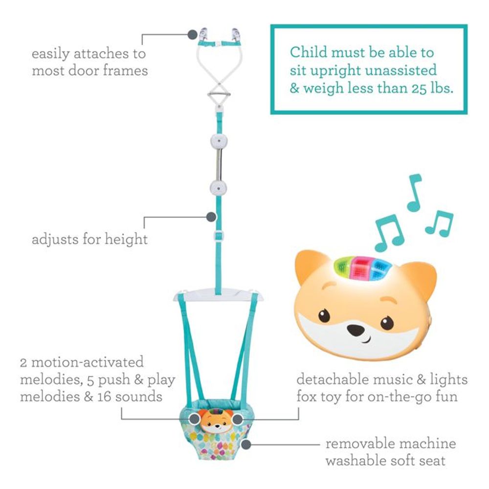 Infantino Muzička skakalica za bebe 2U1 Fox slika 2