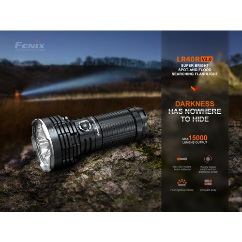 Fenix svjetiljka ručna LR40R V2.0 LED crn slika 6