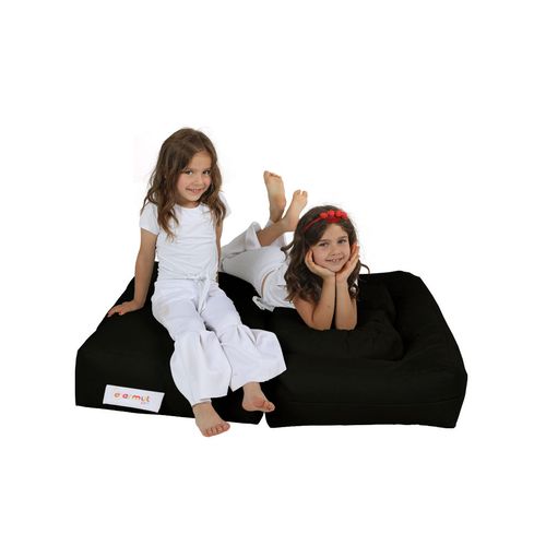 Atelier Del Sofa Vreća za sjedenje, Kids Double Seat Pouf - Black slika 7