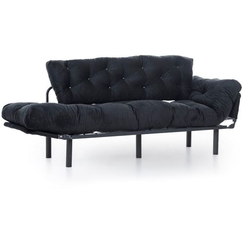 Atelier Del Sofa Trosjed na razvlačenje, Crno, Nitta Triple - Black slika 7