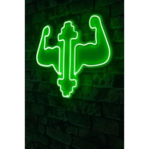 Wallity Ukrasna plastična LED rasvjeta, Gym Dumbbells WorkOut - Green
