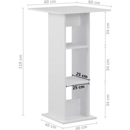 Barski stol bijeli 60 x 60 x 110 cm slika 11