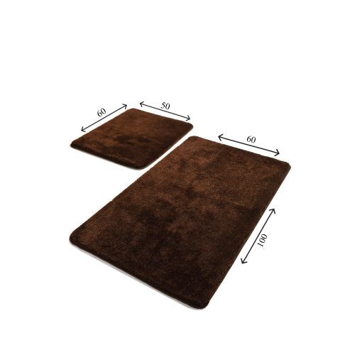 Havai - Brown Brown Acrylic Bathmat Set (2 Pieces) slika 3