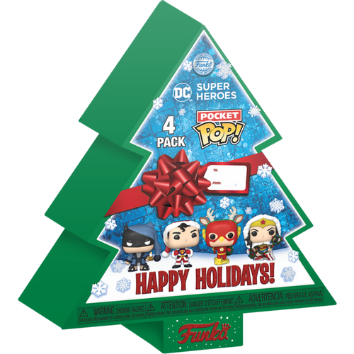 Funko Pocket Pop: Dc Holiday - Tree Holiday Box 4PC slika 1