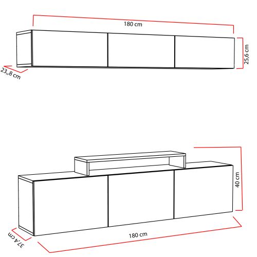 Woody Fashion TV jedinica, Line - White slika 7