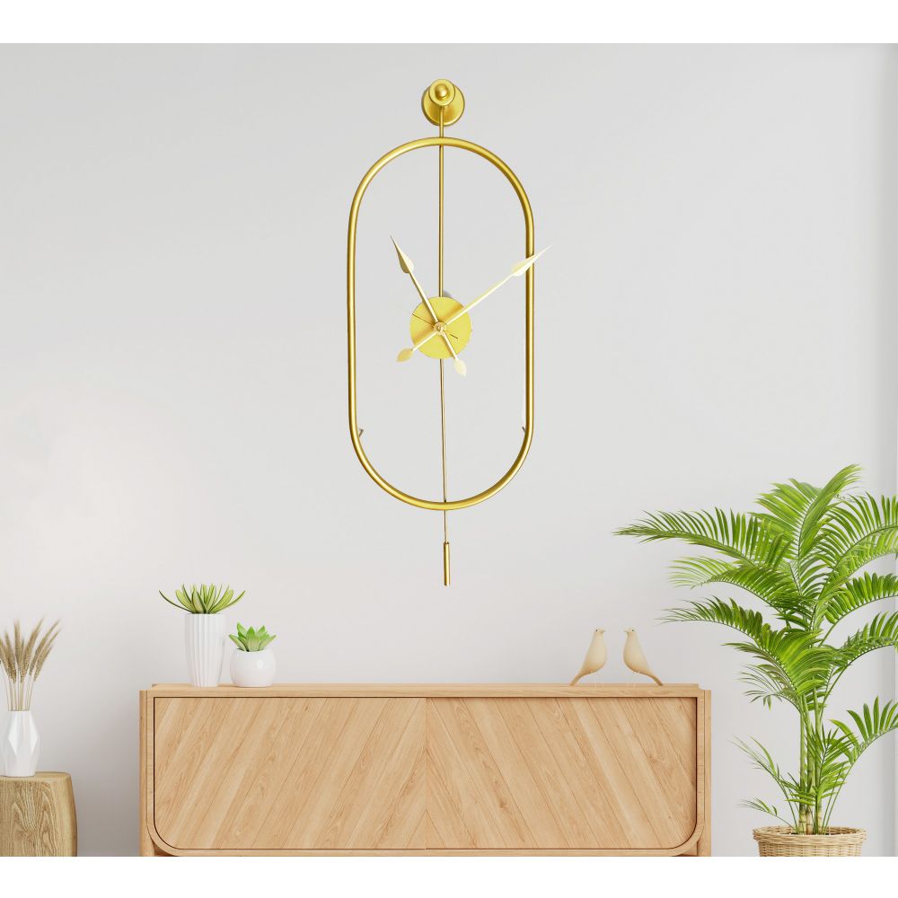 Decorative metal wall clock Mclock-00105, colour: gold slika 2
