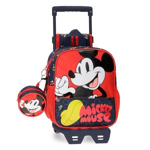 Disney Ranac 25 cm, M.Mouse Fashion 47320T1 sa točkićima, crveni