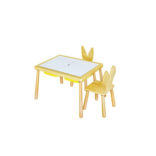 Woody Fashion Dječji stol set Table and 2 Chairs - Yellow slika 2