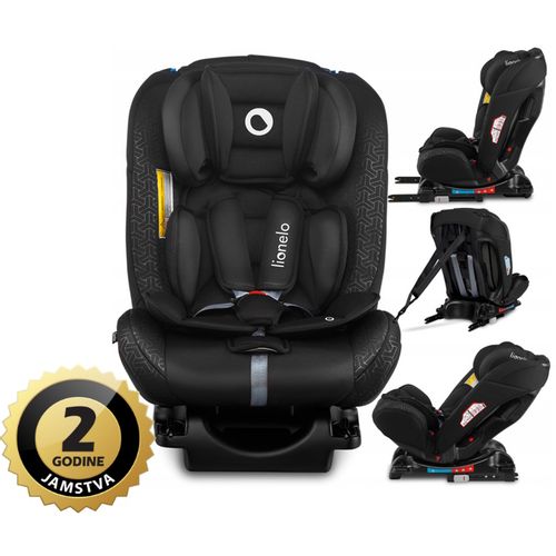 Lionelo autosjedalica Sander, 2x ISOFIX, 0-36Kg, crna slika 1