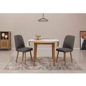 Vina 1501 - Proširivi Trpezarijski Set u Boji Atlantskog Bora i Antracita
