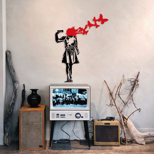 Wallity Metalna zidna dekoracija, Banksy - 9 slika 1