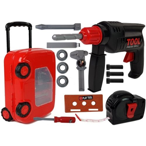 DIY set alata u koferu na kotačima crveno-crni slika 1