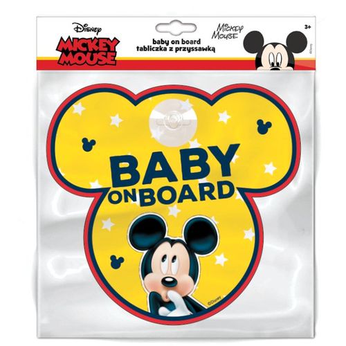 Znak Baby on board Mickey Mouse slika 2
