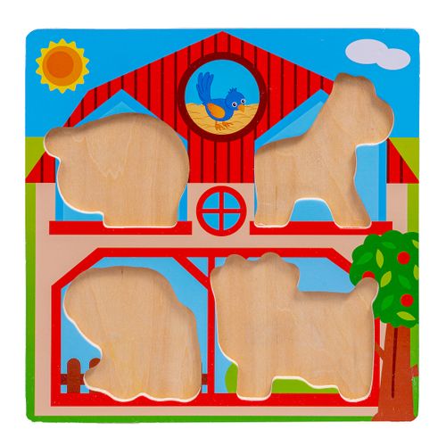 Drvene puzzle Smily Play Životinje Farma slika 3