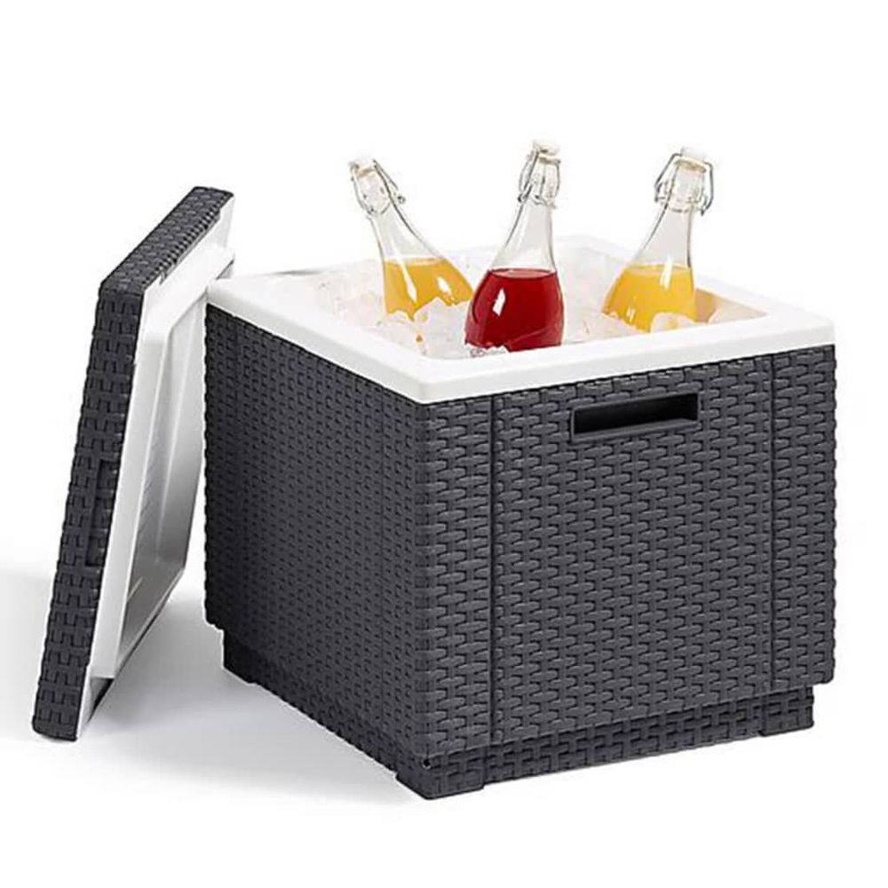 Keter stol sivi 42 x 42 x 41 cm s integriranim frižiderom slika 4