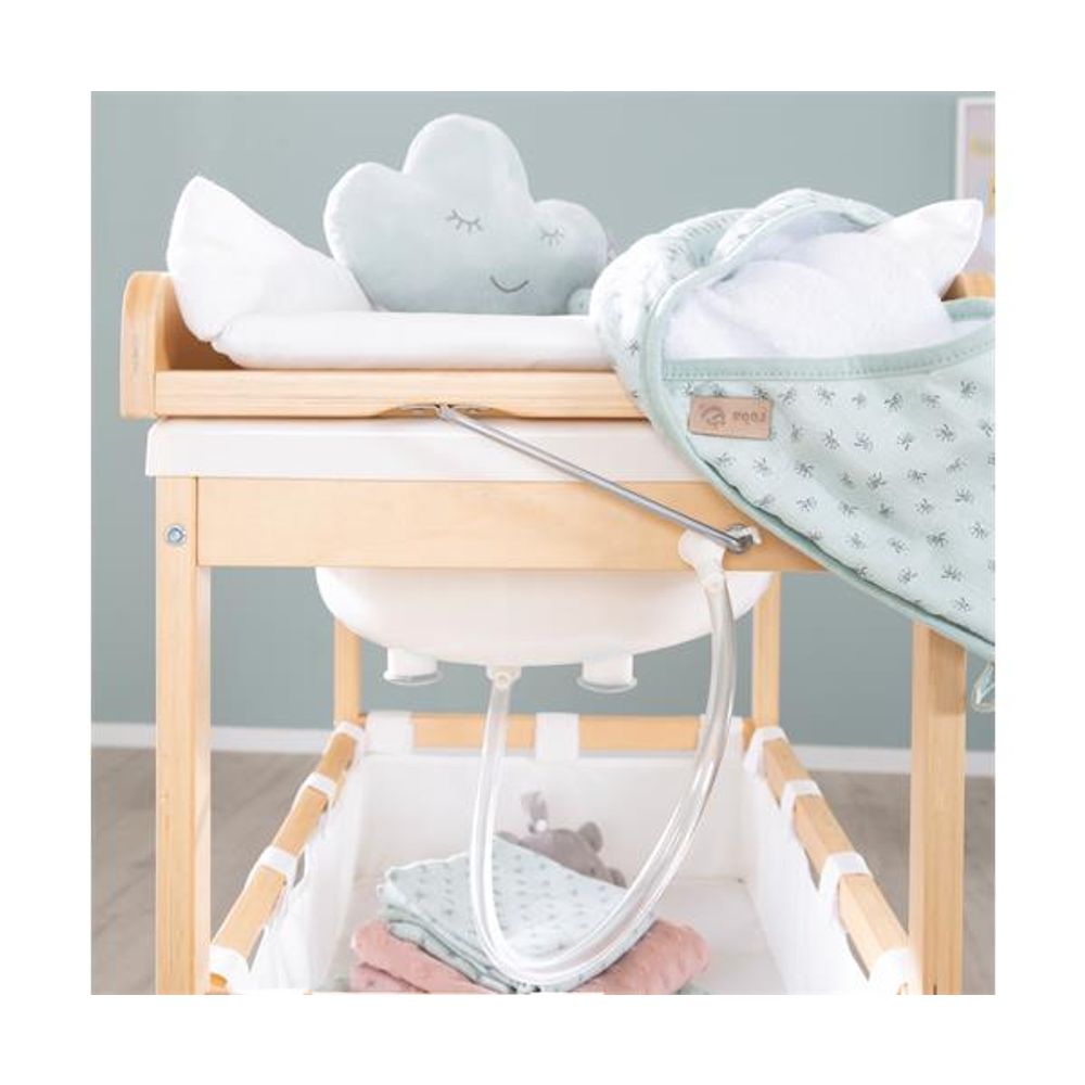 Roba Kids Drveni sto za presvlačenje i kupanje, Bukva slika 5