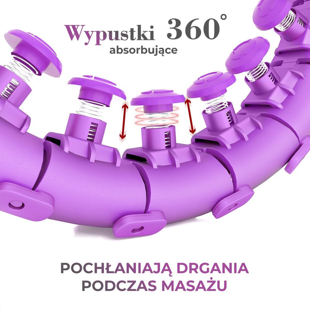 Hhw12 plus size hula hoop ljubičasti s utegom hms slika 9